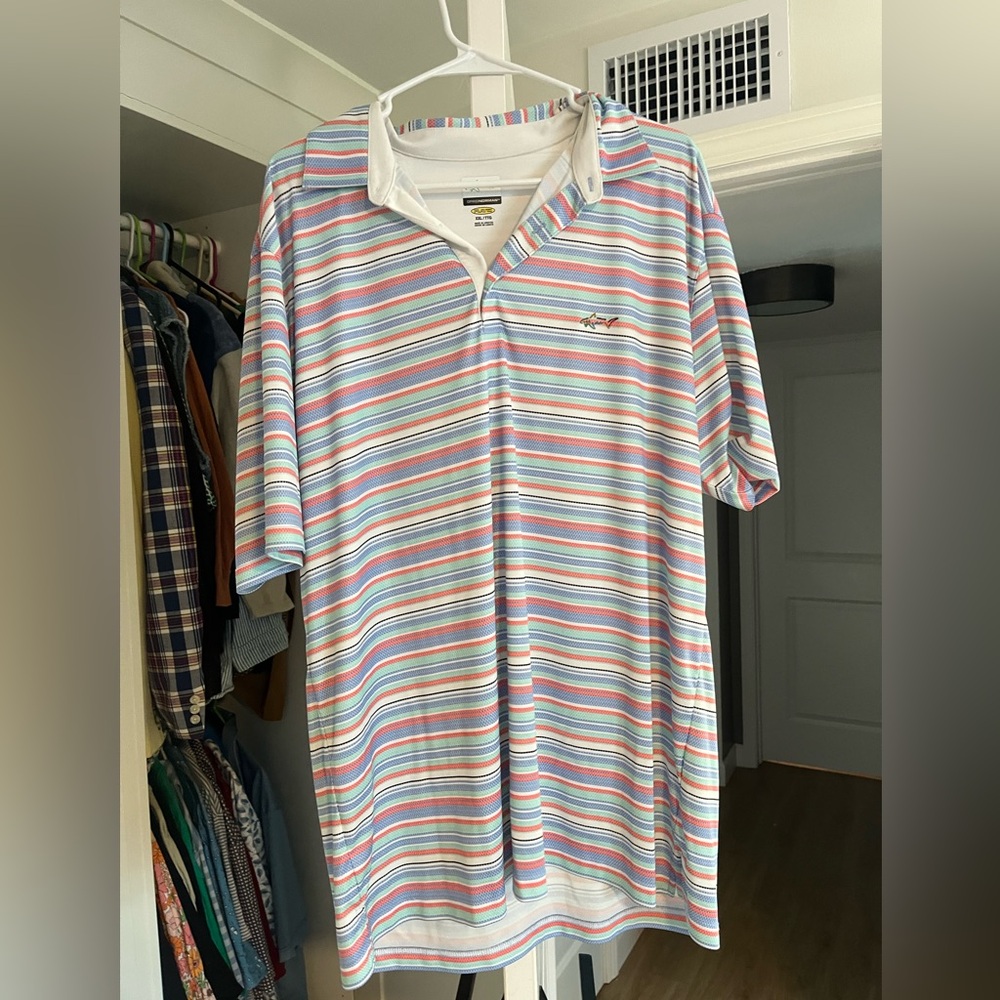 Greg Norman Collection Multicolor Striped Polo Shirt